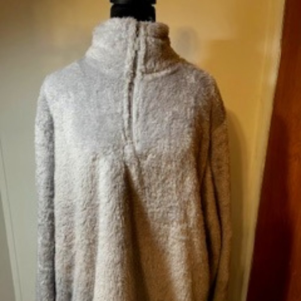 NWT, REAL ESSENTIALS SHERPA PULLOVER
